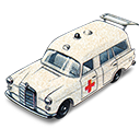 Mercedes Benz Ambulance With Open Boot Icon 128x128 png